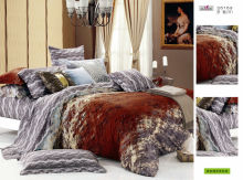 Brown Queen Size Patterned Decorative Cotton Custom Made Bedding Sets