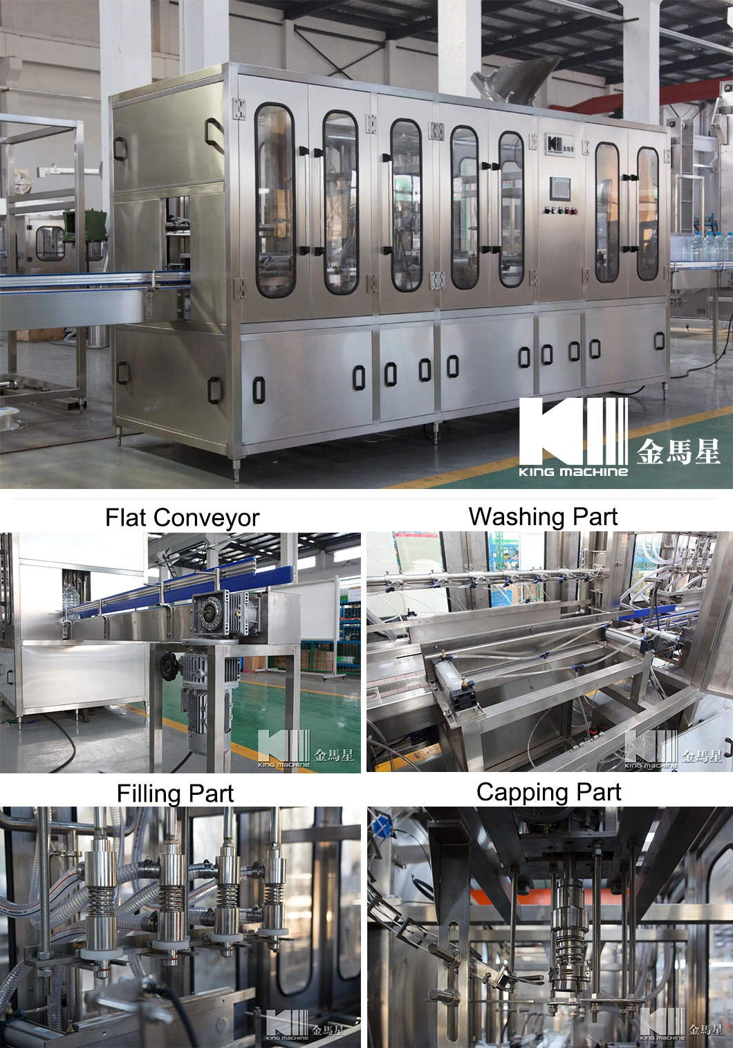 Automatic 10L Big Bottled Water Filling and Capping Packaging Line Machine