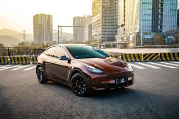 Liquid Metal Brown Vinyl Car Wrap Film 1.52*18M