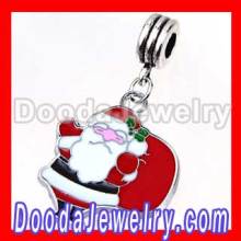 Enamel European Christmas Charms, Santa Claus Dangle Charms?
