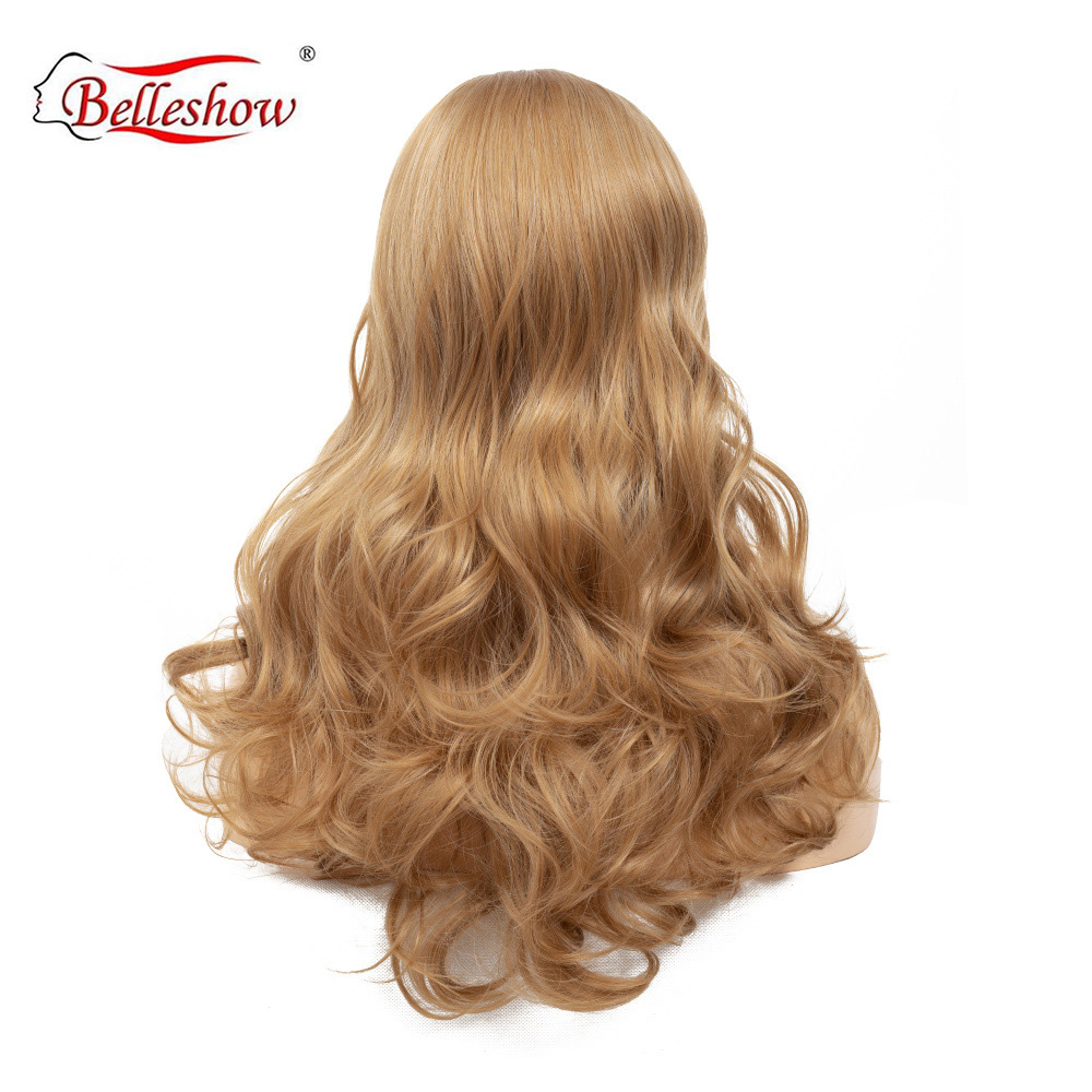Hot sell wholesale women hair pick dye partial long roll lady head wig synthetic wig for young girl wigs