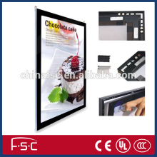 Changeable file magnetic slim led light box for window display