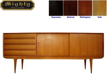 69 inch 4 Drawer Sideboard Modern Cherry Oak Dresser