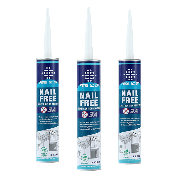 Easy push glue out and stop fast grab rapid cure environmentally friendly formula liquid nails construction adhesive