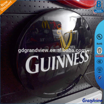 Double side outdoor round light box sign