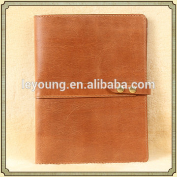 Custom Leather Business Portfolio/File Folder with Writing Pad