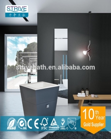 Simple Design Dark Gray PVC Bathroom Cabinet