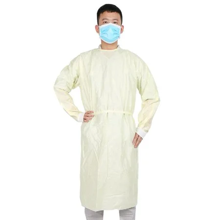 Factory Ce En14126 FDA Isowaterproof Biological Disposable Clothing Suit AAMI Level 3 Protective Medical Surgical Suits