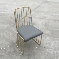 fashion simple design with golden plated Dining chair