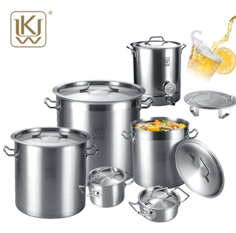 Fast heating stainless steel stock pot