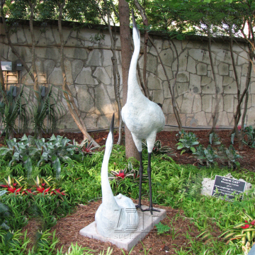 Garden decoration fiberglass animal sculpture resin crane statue