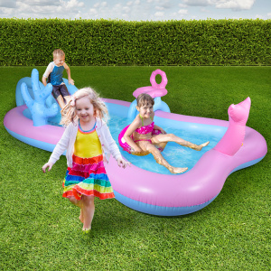 Fish shape inflatable swimming pool kids paddling pool