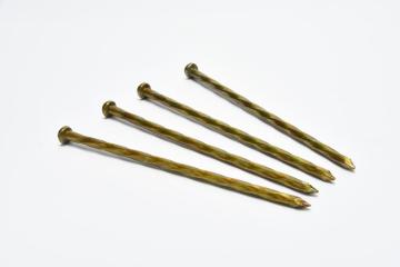 Yellow Zinc Twist rod nails