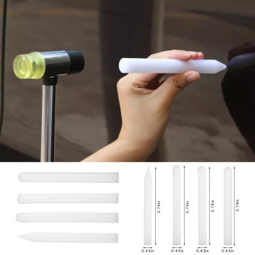 4 Pcs Car Dent Repair Tool Auto White Nylon Pen Tap Down Pen Paintless Dent Removal Tools Tap Down Hammer Rubber Hand Tools