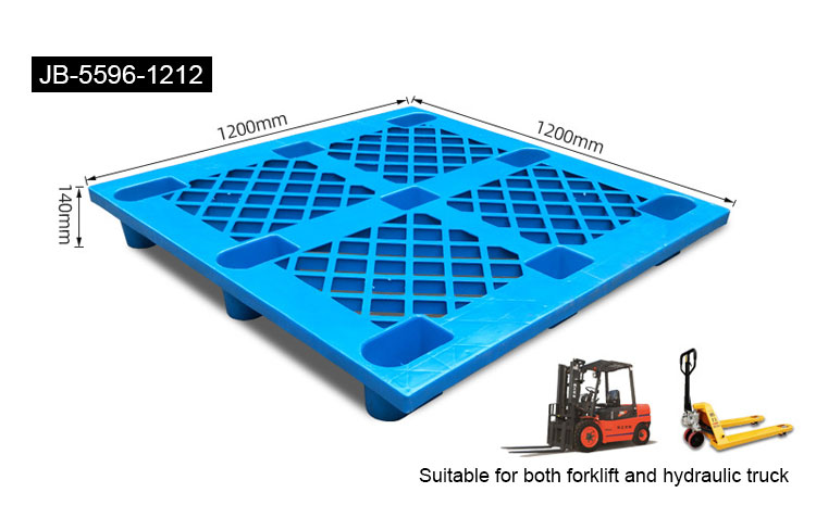 KELIGHT HDPE Single Side Stacking Plastic Pallet for Shop, Packing Tray/