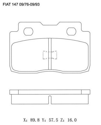 Brake Pad 1177227 4382263 4435009 5888553 20375 For FIAT FIORINO