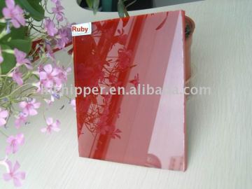 Colored coated glass - Ruby