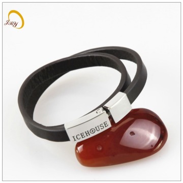 Wholesale Stainless Steel Bracelet Leather Bracelet