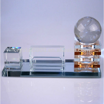 Crystal pen holder for the business gift crystal pen holder set