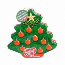 Tree-shaped Gift Tin Box/Can, Promotional Purpose or Food Packing