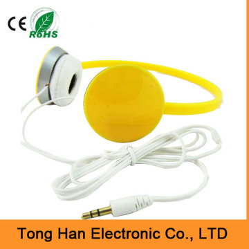 Yellow ross digital stereo headphones with ROHS