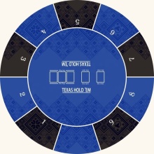 Round Rubber Backed Table Poker Gambling Mat