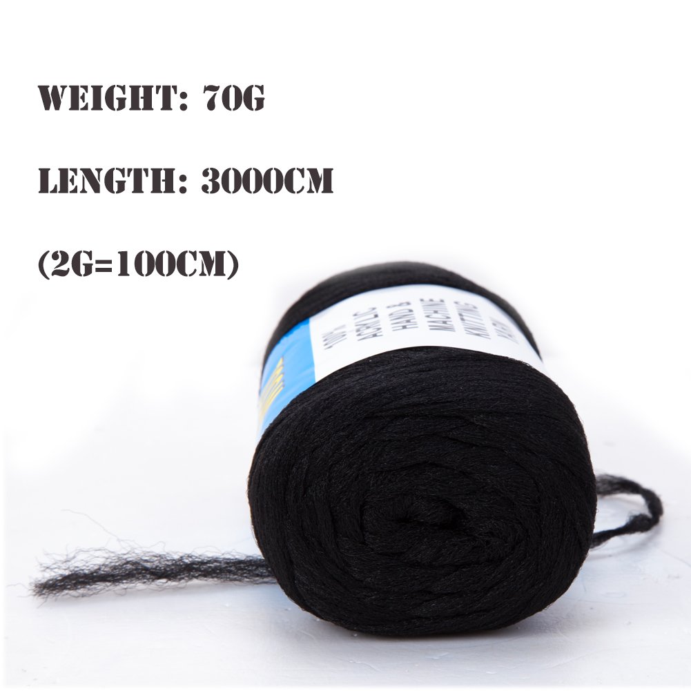 african hair knitting black acrylic twists 70g brazil brazilian wool yarn hair for braiding