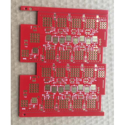 2 layer ENEPIG PCB with red solder mask