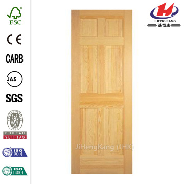 6-Panel Clear Pine Single Prehung Interior Door
