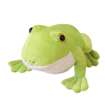 Green Plush Frog Toy Stuffed Animal Pillow
