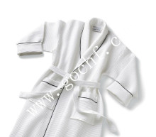 100%cotton waffle pique bathrobe dressing gown