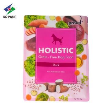 Plastic Flat bottom Pet fool packaging bags