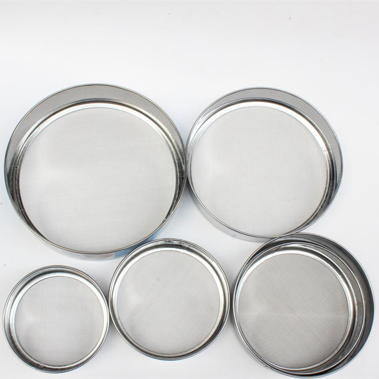 Stainless steel sieve sample powder flour sand garden soil grain filter woven wire cloth