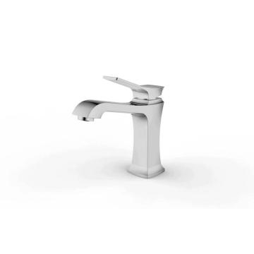 Polished single handle basin tap for bathroom