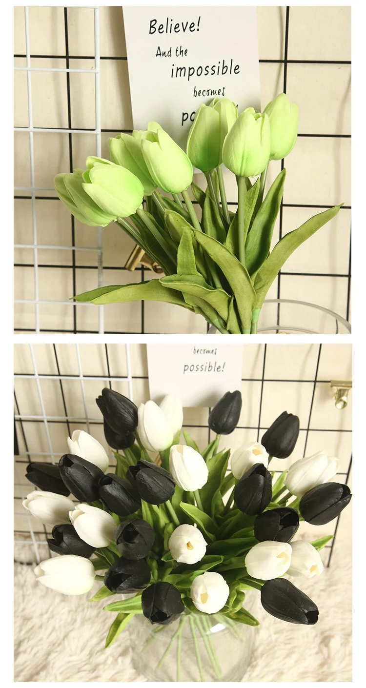 PU Mini Tulips Imitation Flowers Artificial Flowers