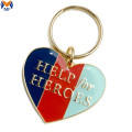 Metal Customized Enamel Greenhouse Heart Keyring Charm