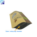 Food Grade Brown Kraft Paper Pouch For Snack