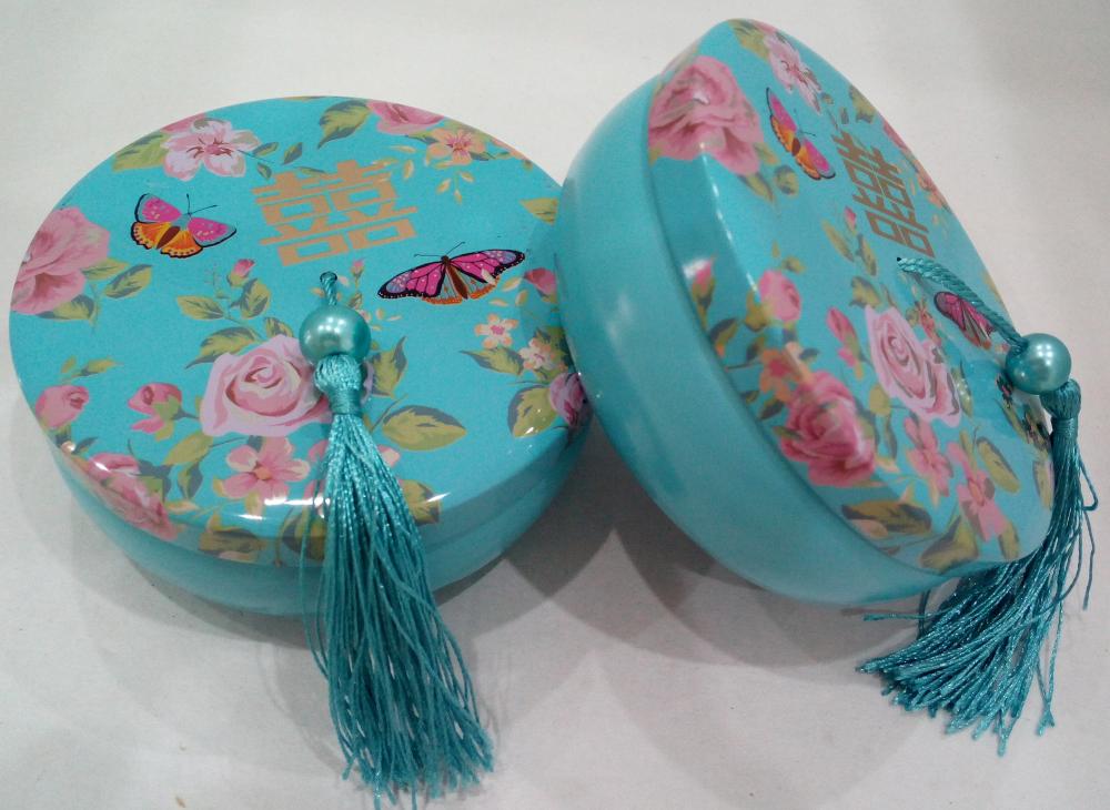 Blue Colour Candy Tin Box