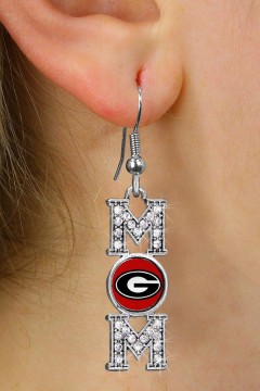 Lead, Cadmium, & Nickle Free MOM With The University Of Georgia Logo Earring College Jewelry