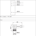 M8 female angled connector 4-pin PUR cable 3meter