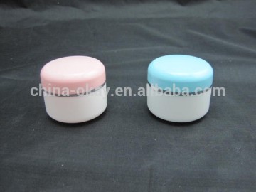 1oz white ointment container double wall empty jar with plastic lid