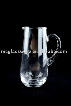 clear glass pitcher
