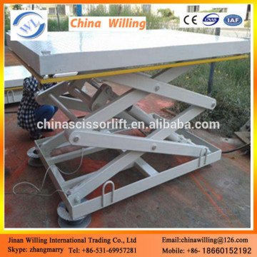 Hydraulic warehouse cargo scissor lift elevator