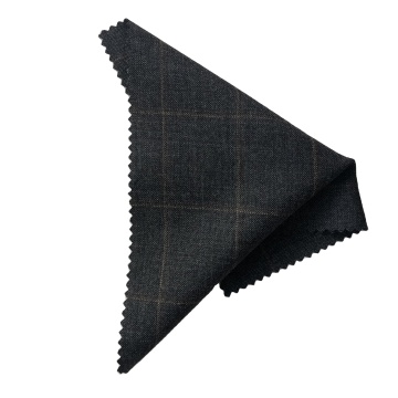 Haptic Elegant Sustainable Merino Wool Check Fabrics