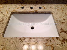 Rectangular Undermount Ceramic Sinks,Vanity Sink Unit with Granite Vanity Tops