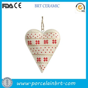 Valentines gift heart shaped design Ceramic Hanging Decoration