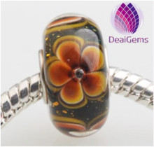 Best selling jewelry accessories rondelle large hole glass bead