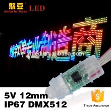 full color programmable 12mm led pixel light with controller software