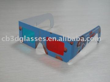 3D red-blue glasses paper