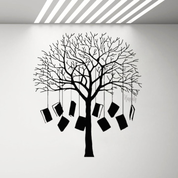 Vinyl Wall Decal Books Tree Wall Sticker Home Library Reading Corner Decor Bedroom School Classroom Wall Window Stickers C272